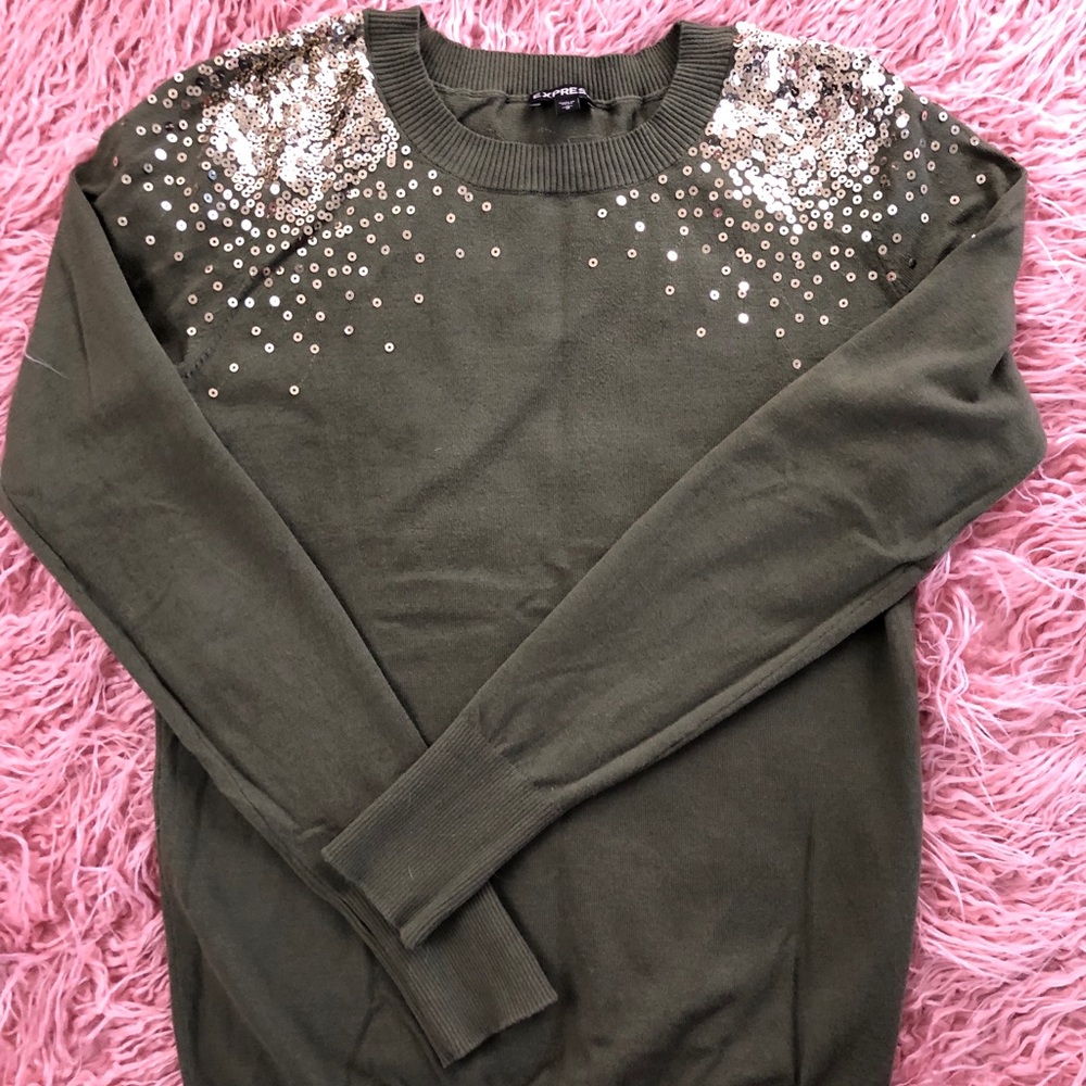 Express Sweater with Sequin Embellishment